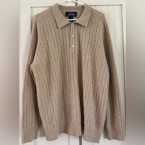 Allen Solly 2-ply cable knit cashmere pullover sweater size XL